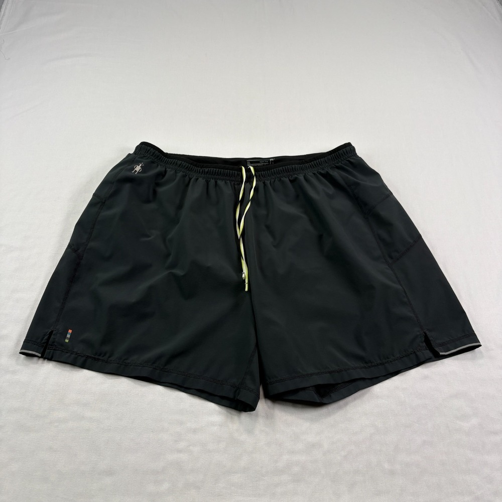 Smartwool Shorts Mens XL Black Merino Sport Lined Athletic Stretch Gym